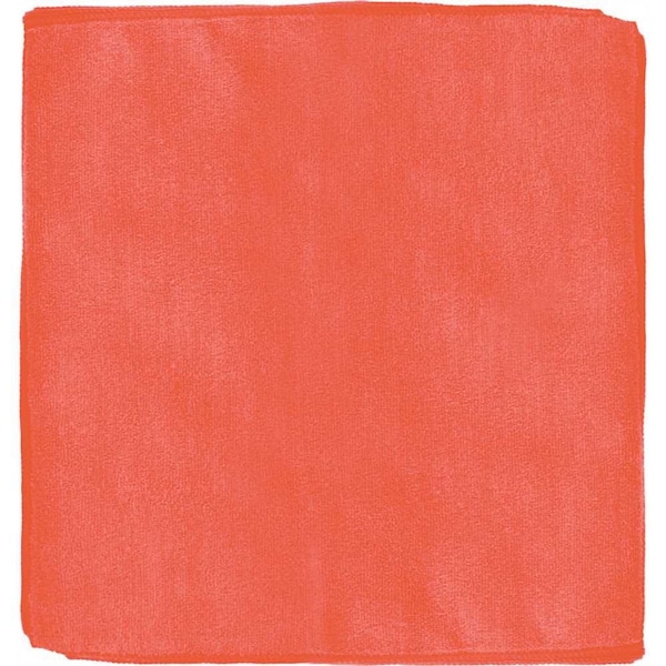 12 in. x 12 in. General Purpose Microfiber Cleaning Cloth in Red, 12PK